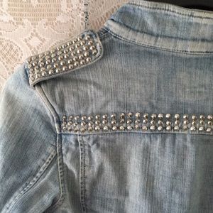 Guess Light Blue Denim Jacket with Studs